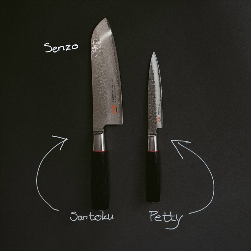 Zestaw noży Senzo, Santoku + Petty - Suncraft