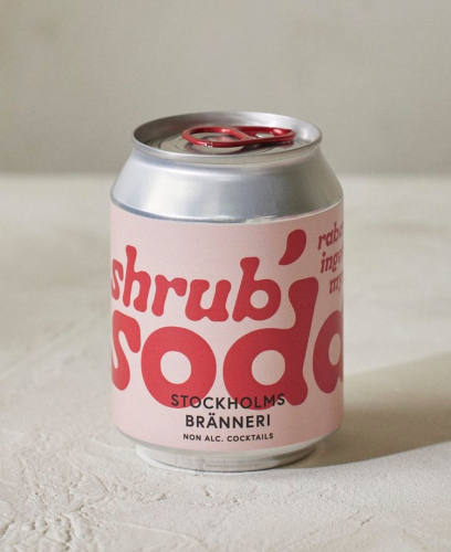 Shrub Soda Rhubarb, Ginger & Mint 250ml - Stockholms Bränneri