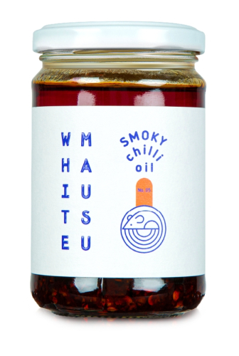 Smoky Chili Oil, olej z sezamem i chili, 240 g - White Mausu
