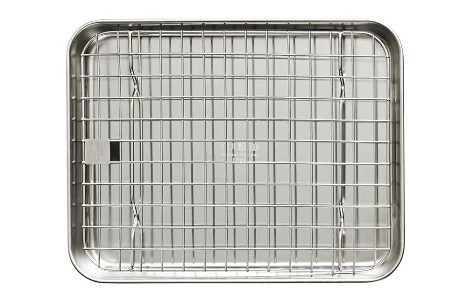 Stainless steel oven tray + griddle, 26x20 cm - Culimat w grupie Gotowanie / Naczynia do piekarnika i pojemniki gastronomiczne / Kratki i blachy do pieczenia w The Kitchen Lab (1070-30876)