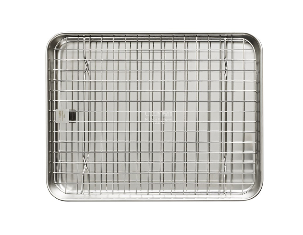 Stainless steel oven tray + griddle, 32x25 cm - Culimat w grupie Gotowanie / Naczynia do piekarnika i pojemniki gastronomiczne / Kratki i blachy do pieczenia w The Kitchen Lab (1070-30878)