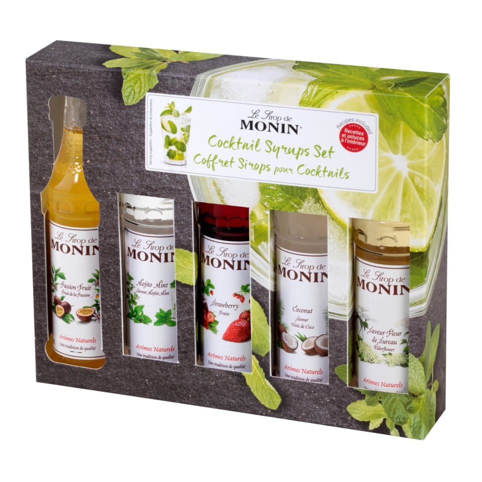 Monin Cocktail Set Syrup 5 x 5 cl w grupie Bar i wino / Wyposażenie baru / Inne wyposażenie baru w The Kitchen Lab (1083-30785)