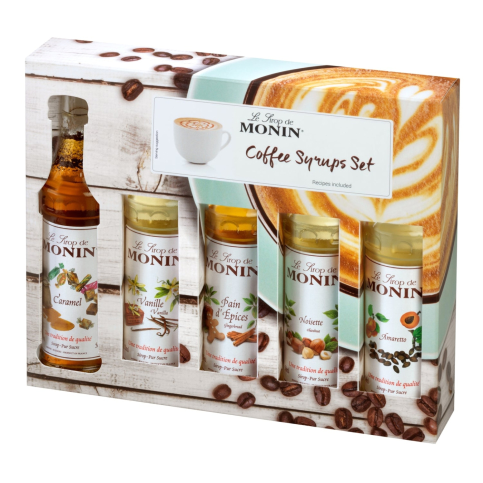 Monin Coffee Set Syrup 5 x 5 cl w grupie Bar i wino / Wyposażenie baru / Inne wyposażenie baru w The Kitchen Lab (1083-30786)