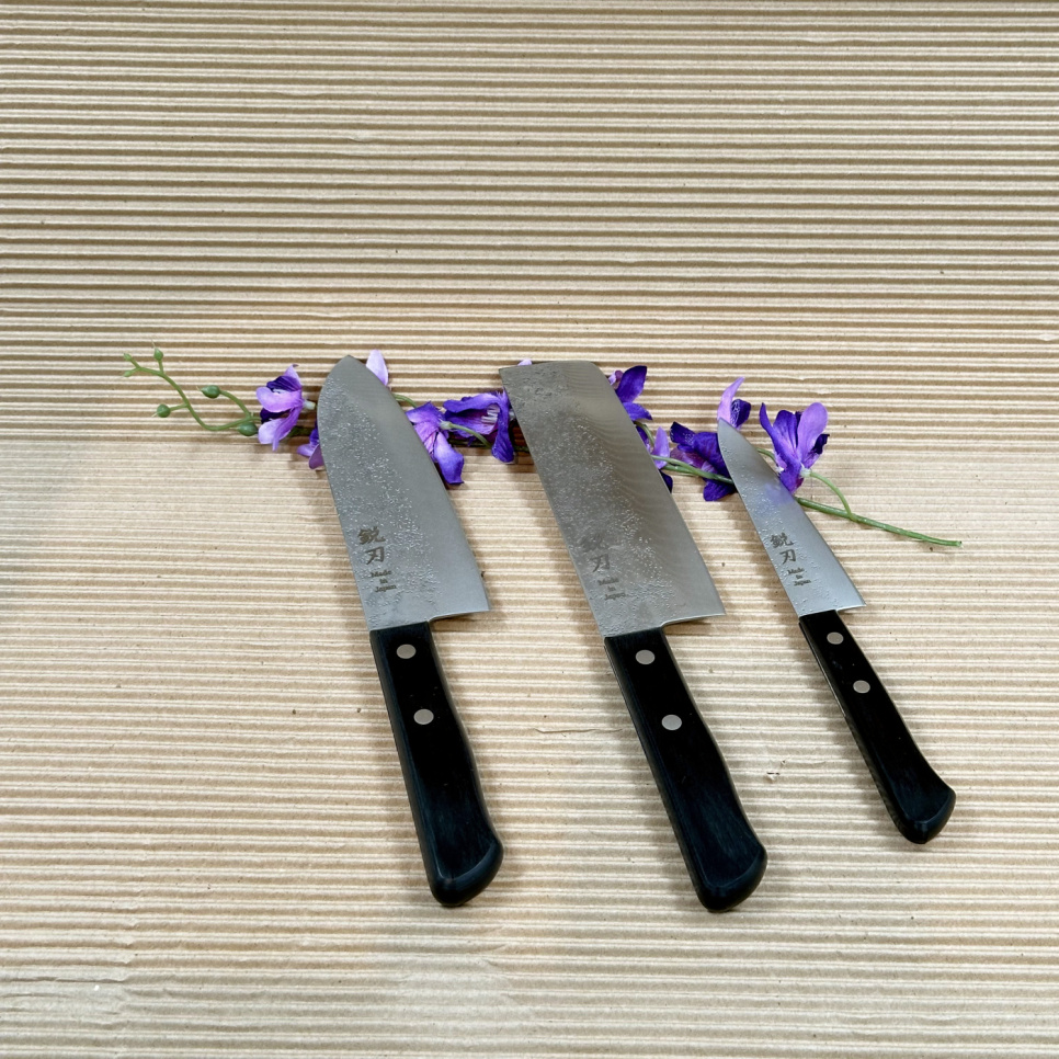 Zestaw, Rustic, Petty, Nakiri & Santoku - Surudoi w grupie Gotowanie / Noże kuchenne / Zestaw noży w The Kitchen Lab (1450-30798)